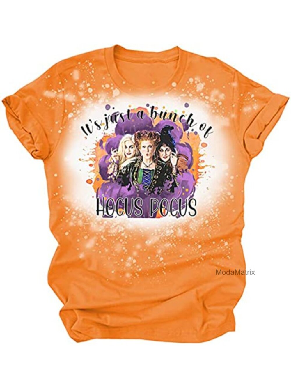 Women Halloween Hocus Pocus Graphic Crew Neck Short Sleeve T-Shirt